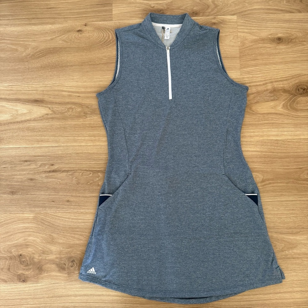 Adidas Heat.rdy Golf Tennis Dress Blue Athletic Activewear Women's Size L  NEW!
